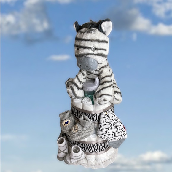 Zebra Diaper Cake